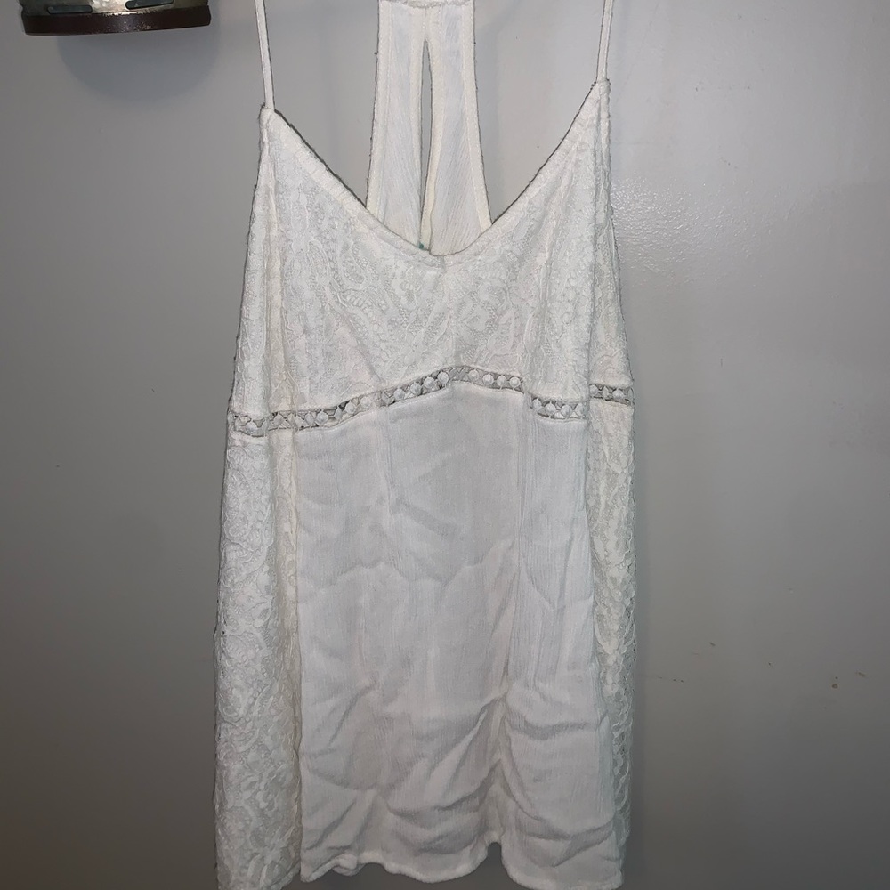 White lace tank